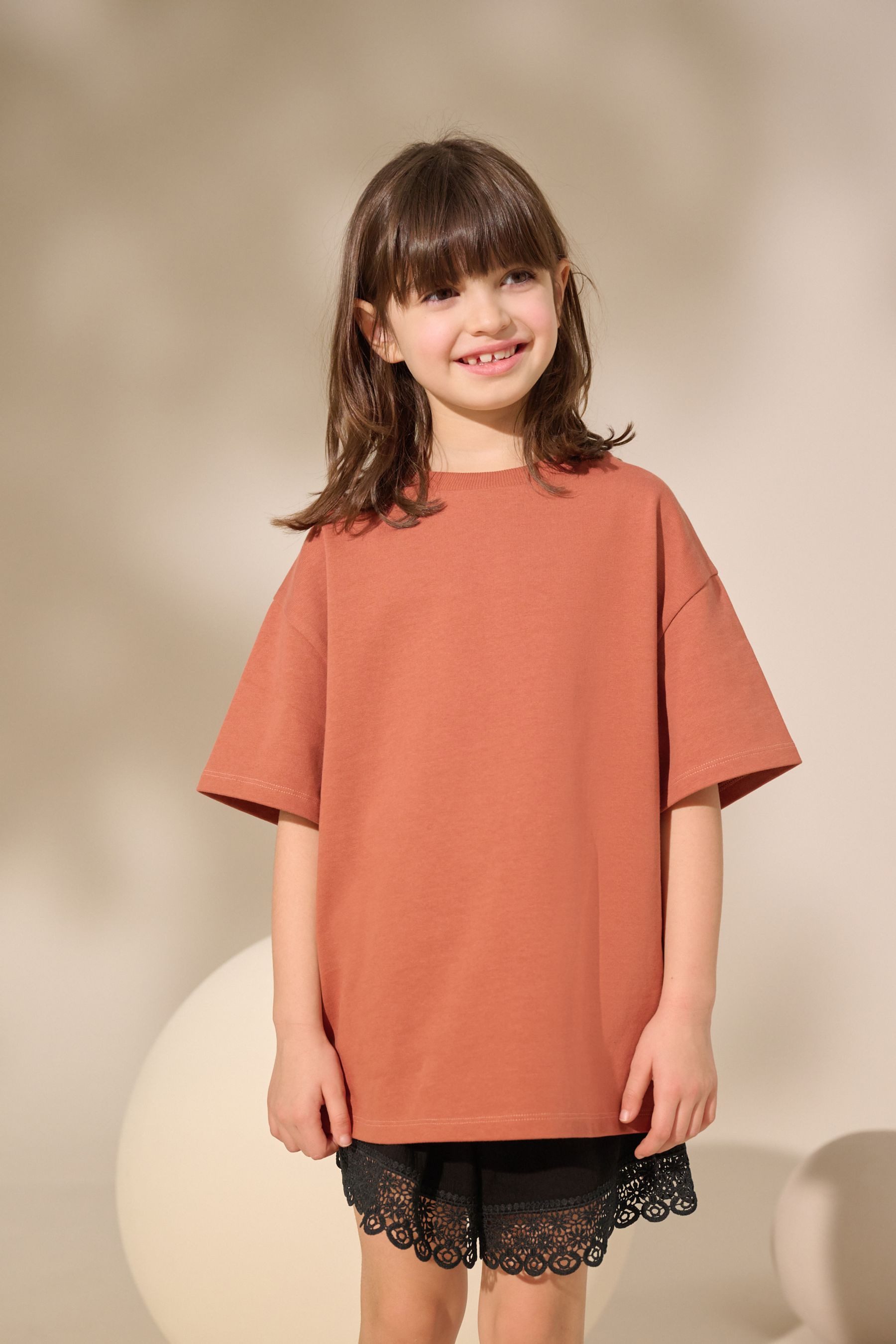 Next T-Shirt Oversized Fit T-Shirt aus 100 % schwerer Baumwolle (1-tlg)