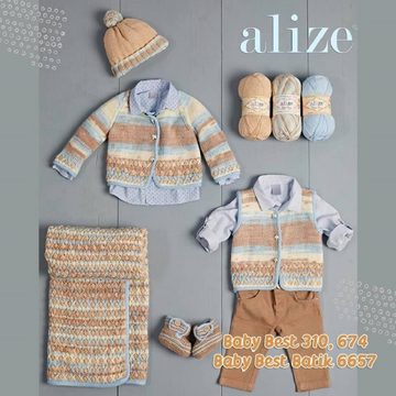 Alize 5 x ALIZE Baby Best Batik 7542 Häkelwolle, 240 m, Antipilling,Babywolle,Viskose