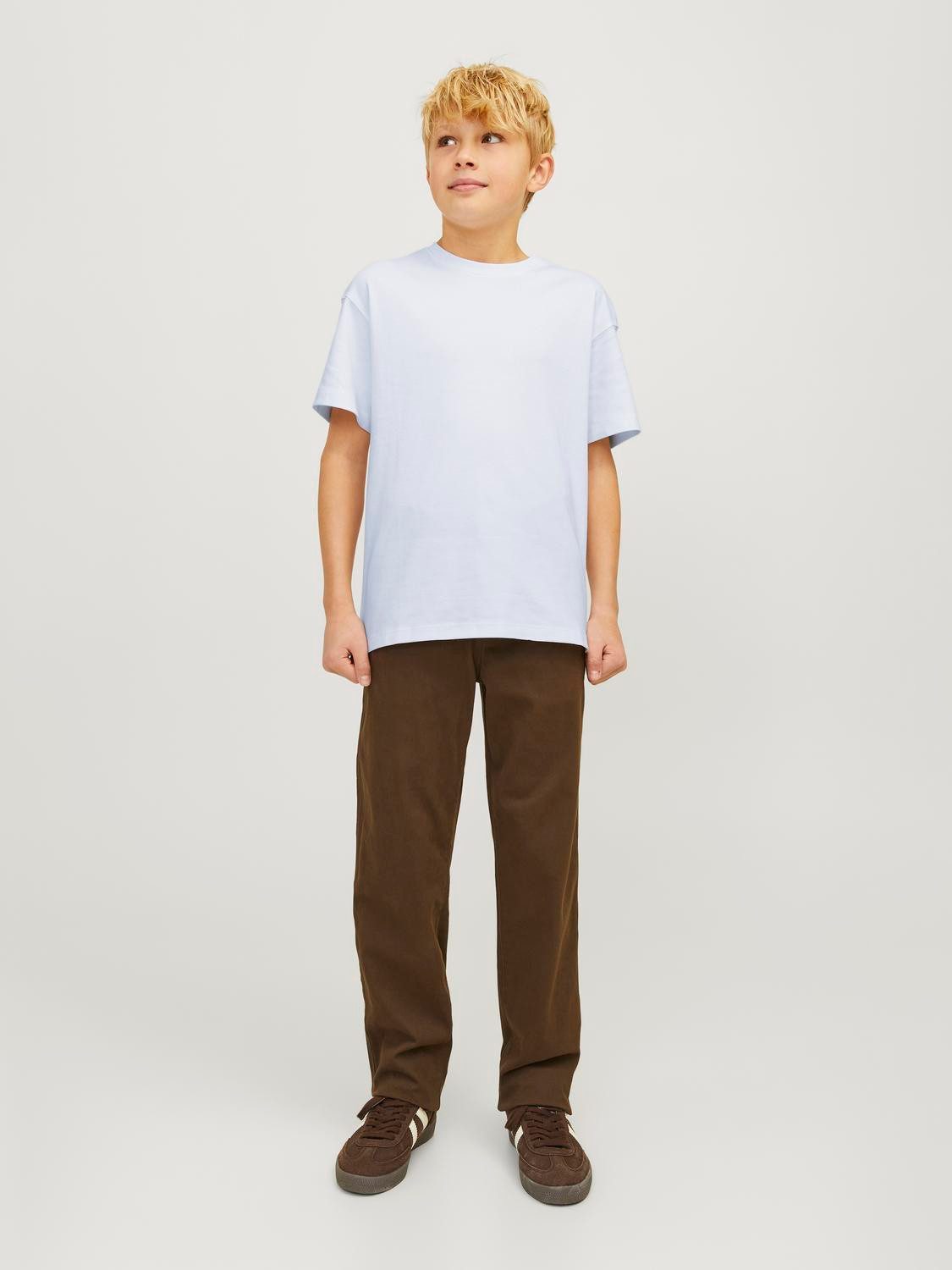 Jack & Jones Junior Rundhalsshirt JJEURBAN bequem, pflegeleicht, modisch unifarben, modisch, loose fit, Jersey, Rundhals