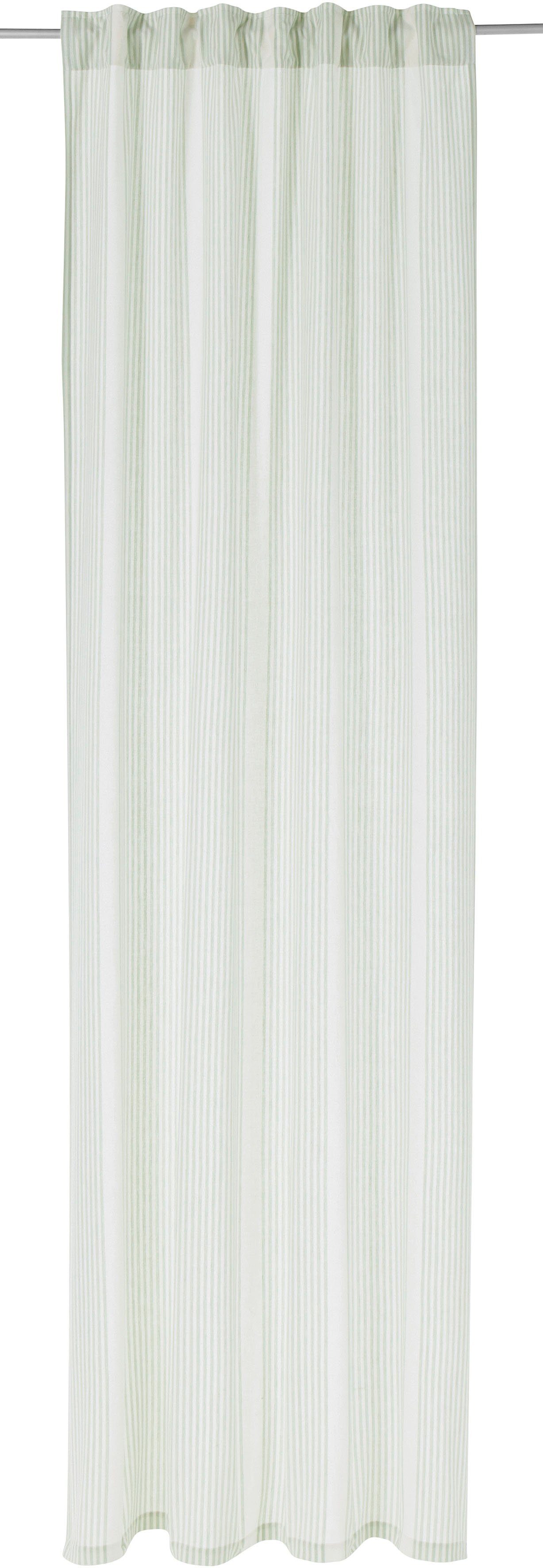 Gardine Elbstreifen, elbgestoeber, Multifunktionsband (1 St), blickdicht weiß/grün | Fertiggardinen