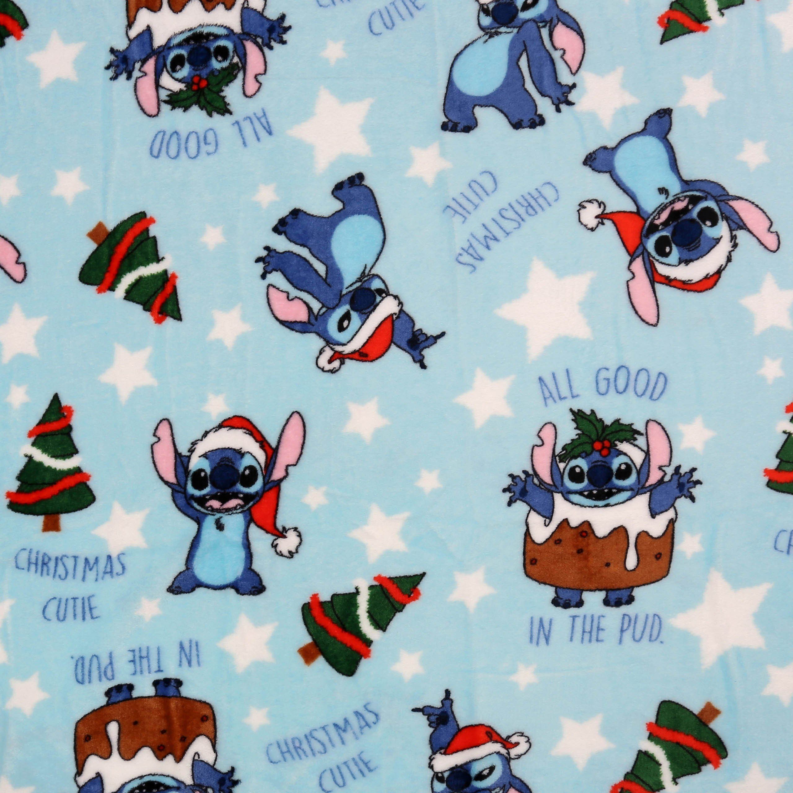 120x150 Tagesdecke Blue Stitch Weihnachtsdecke DISNEY cm, Decke, Sarcia.eu