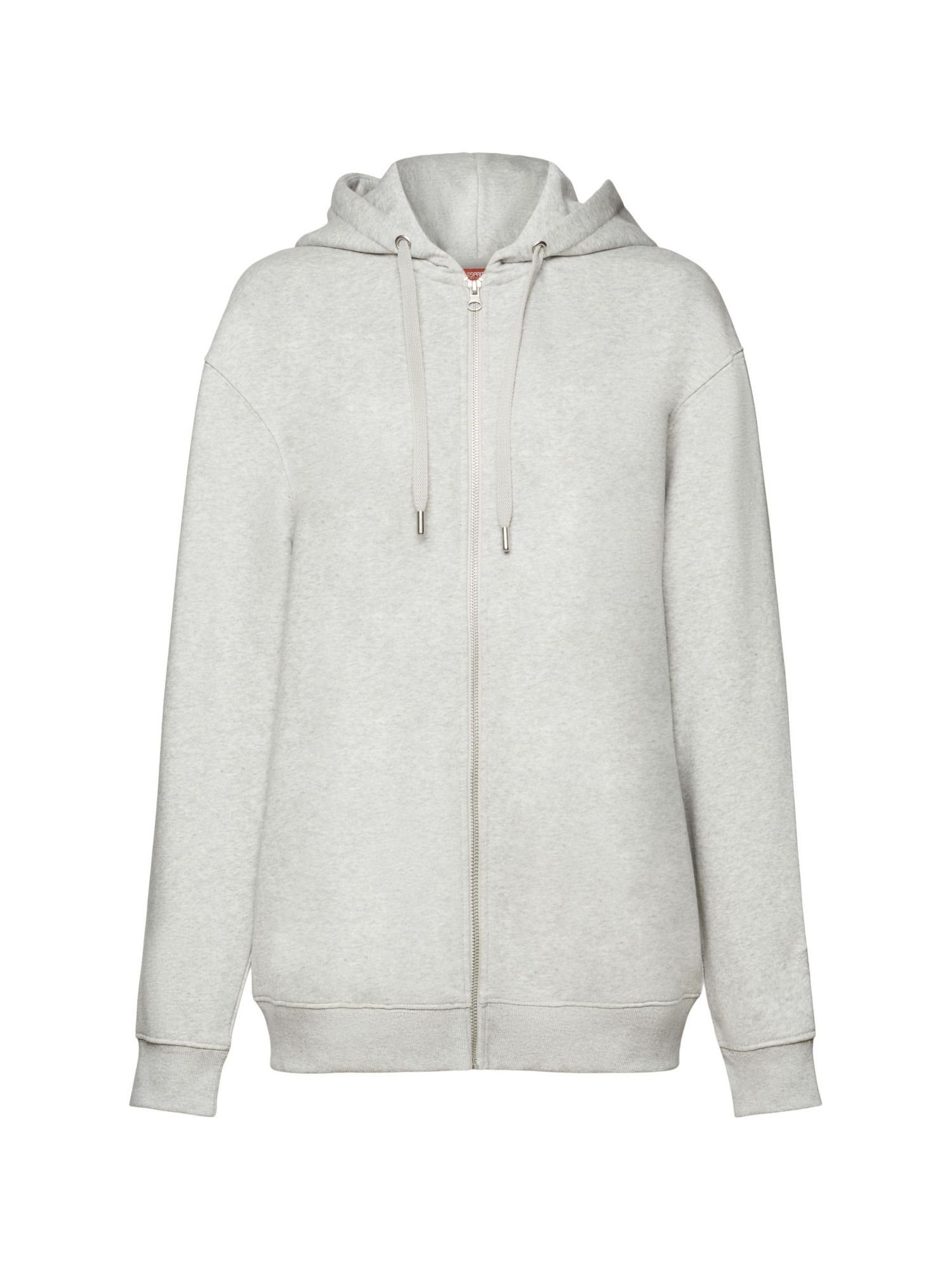 Esprit Sweatshirt Recycelt: Oversize Hoodie mit Reißverschluss (1-tlg) LIGHT GREY