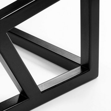 MAGNA Atelier Beistelltisch PITTSBURGH mit GLASKERAMIK, Beistelltisch eckig, schwarz Metallgestell, 50x50x50cm