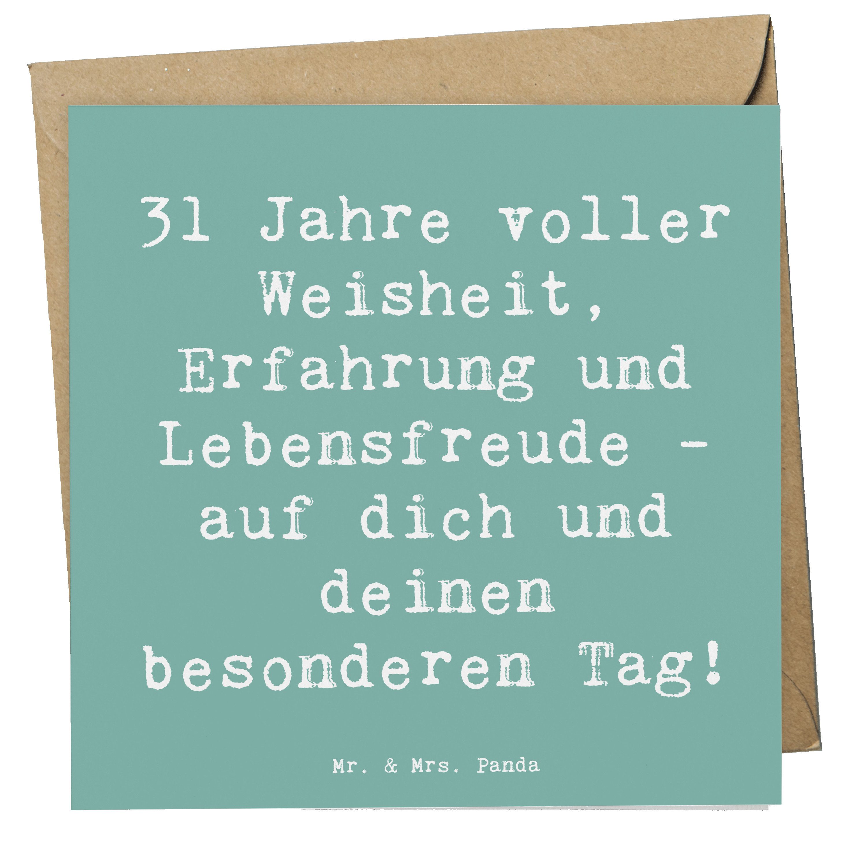 Grußkarte 31. Geburtstag Weisheit - Meeresbrise - Geschenk, Ehrung, personalisi