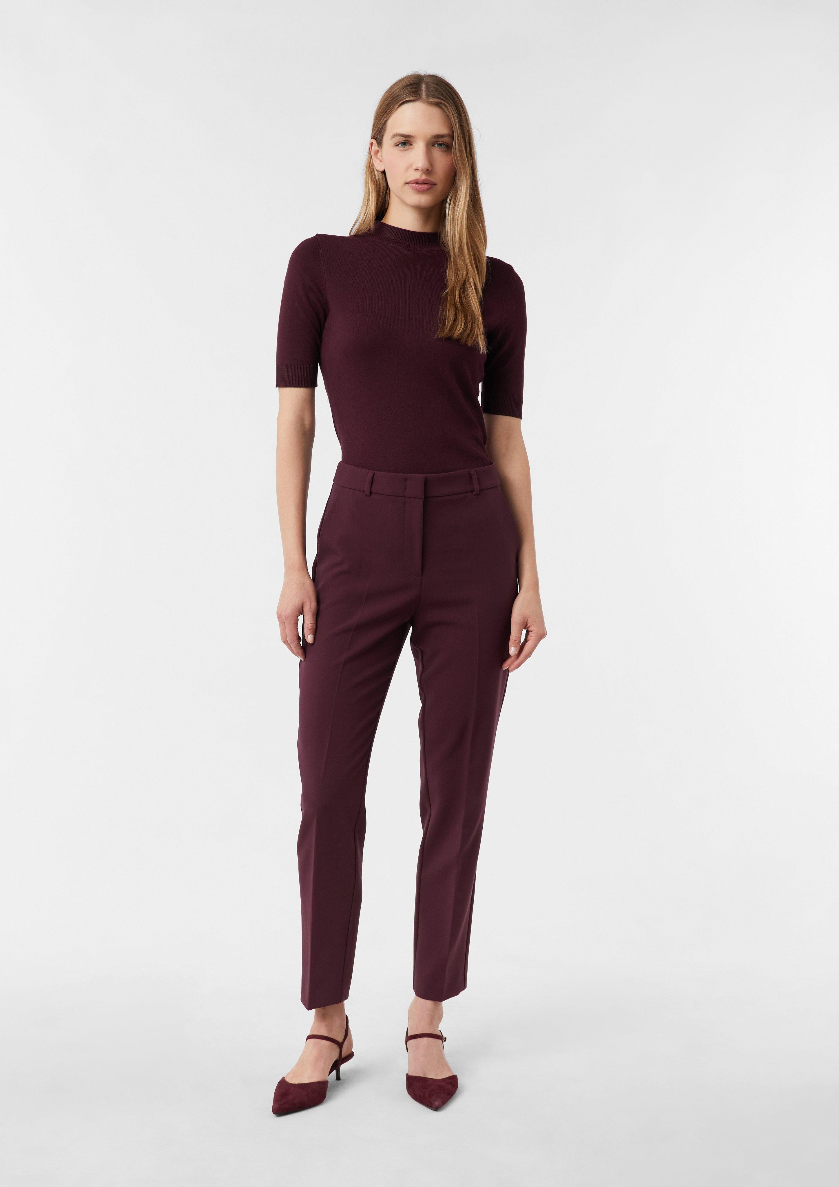 comma 7/8-Hose Cigarette-Pants aus Viskosemix günstig online kaufen