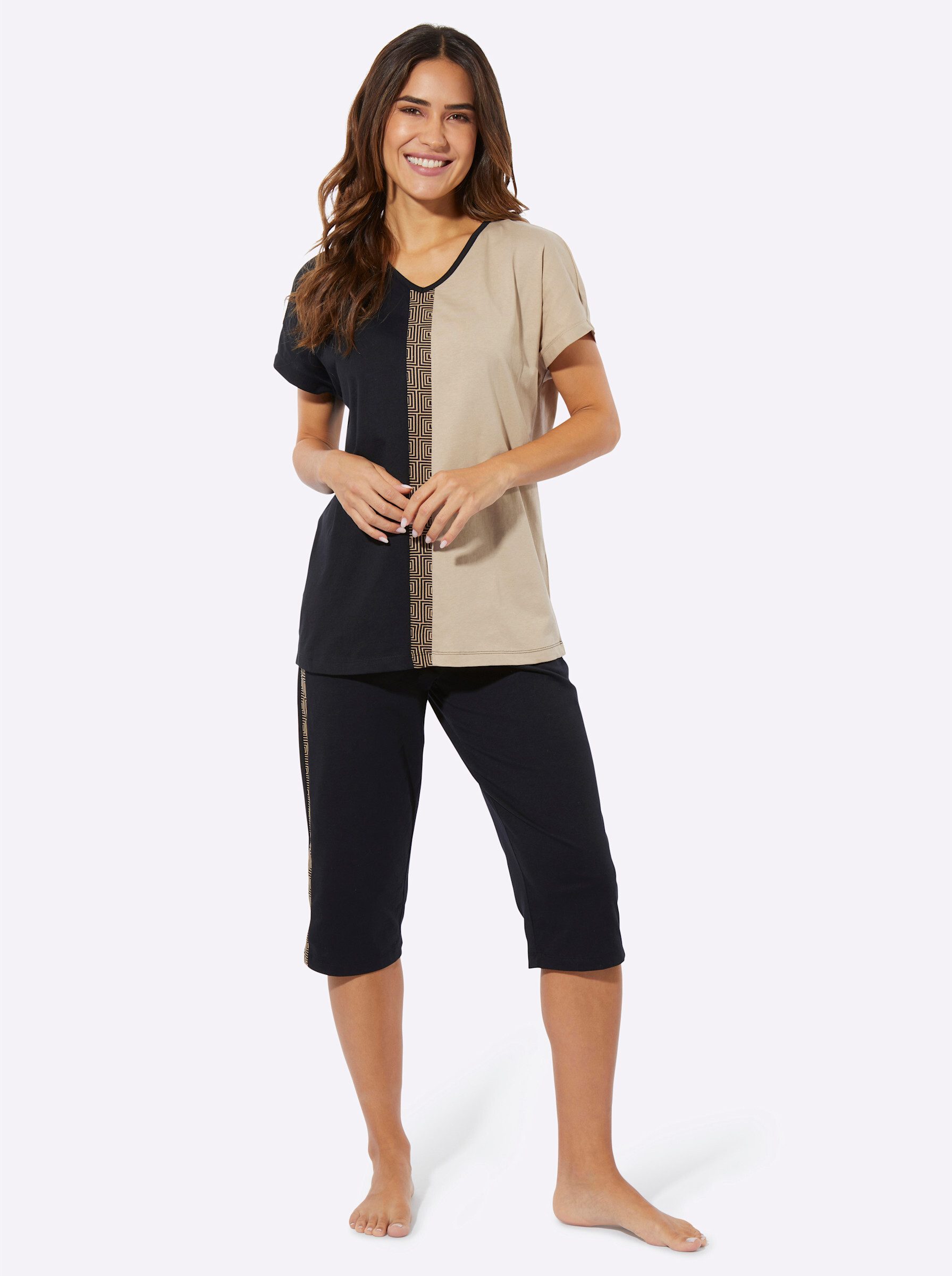 Sieh an! Schlafanzug Capri-Schlafanzug .