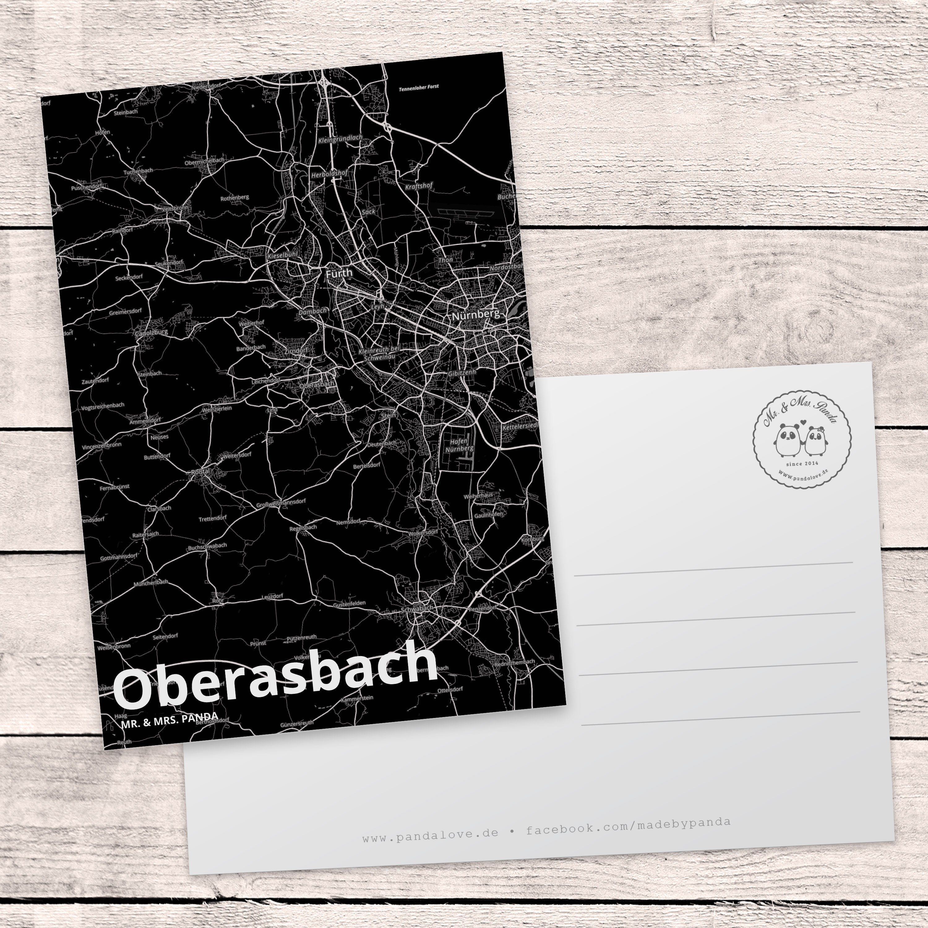 Postkarte Geschenk, Mr. Geburtstagskarte, Oberasbach Dorf & Panda Dankeskarte, - Grußkarte, Mrs.