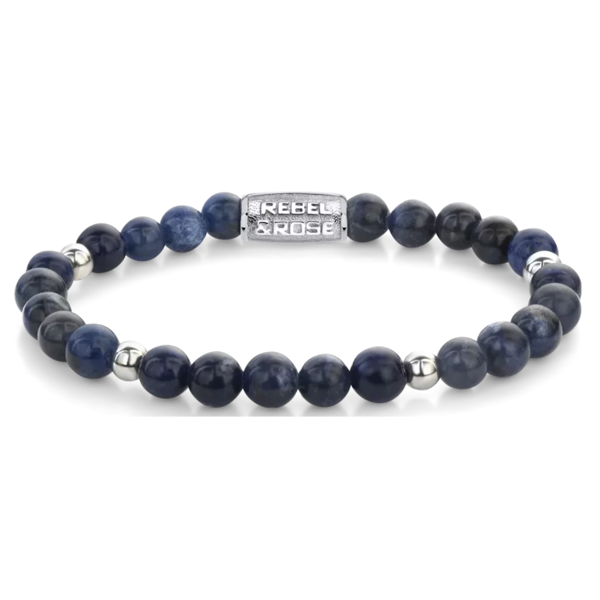 Armband Armband aus 6mm großen blauen Sodalith-Steinen Edelsteinen