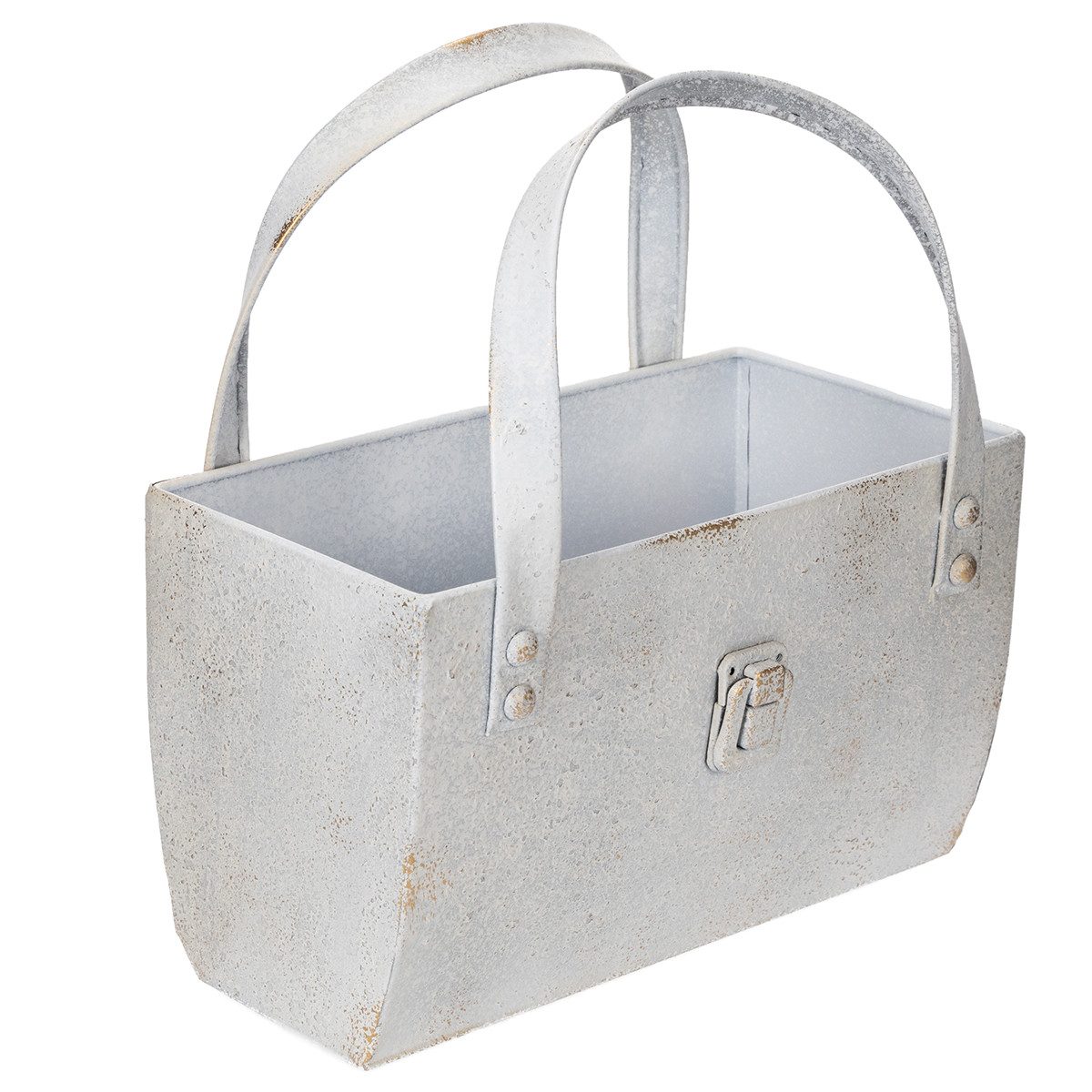 Florists Products Gartenfigur Metalltasche mit Vintage-Charme als Deko für Innen und Außen