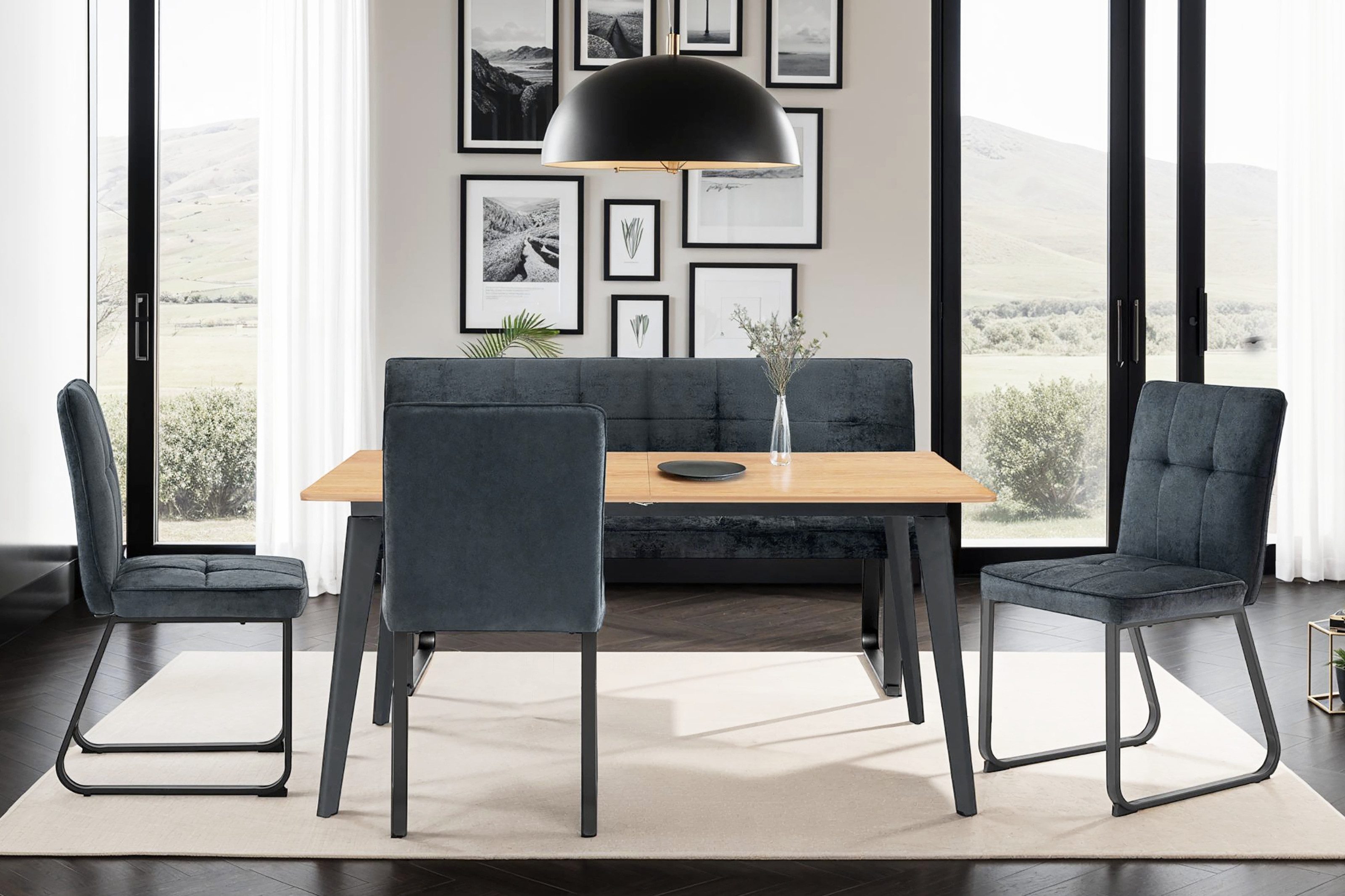 freiraum Bank TALEA (BxHxT: 160x92x59 cm), aus Microfaser in grau