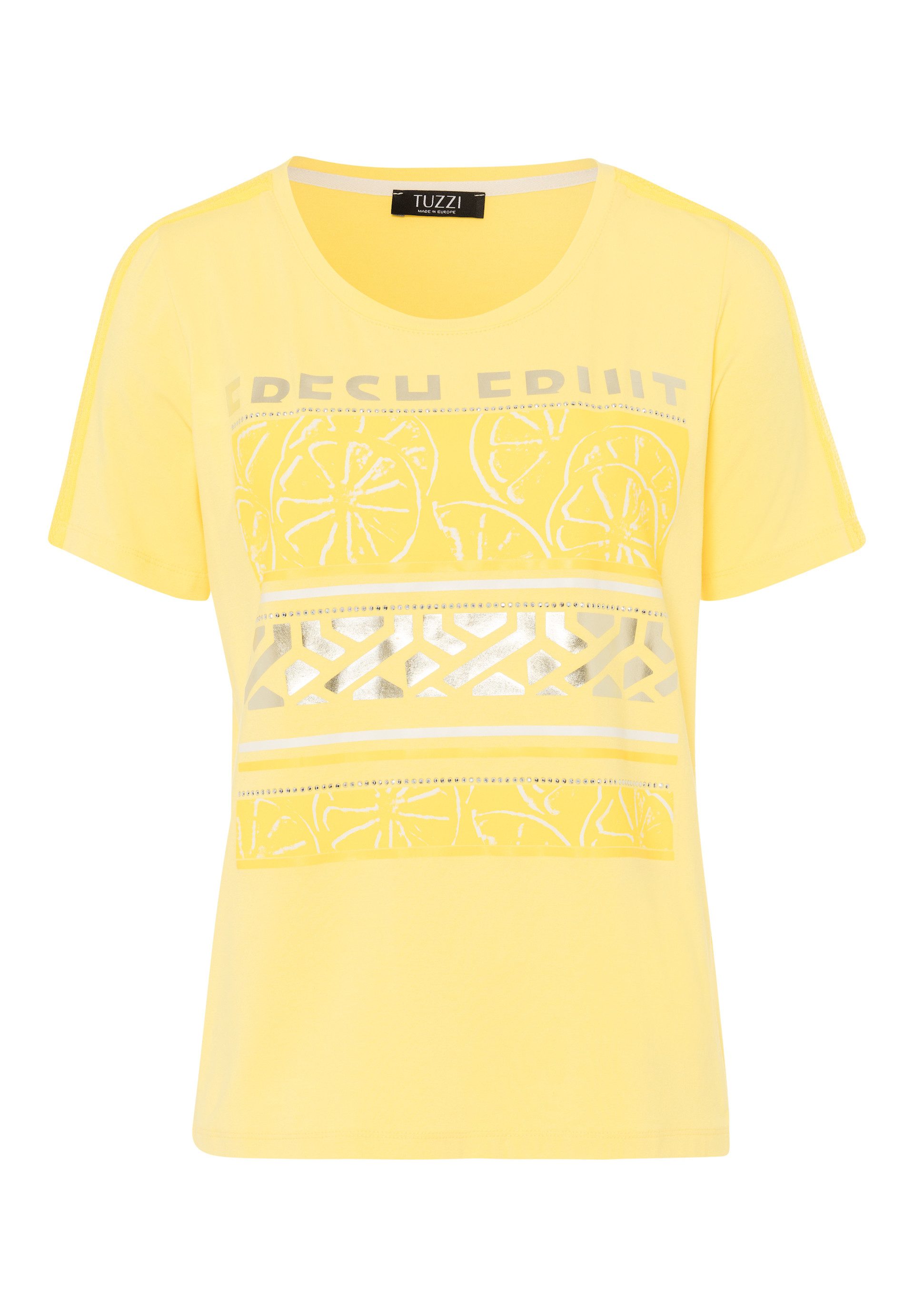Kurzarmshirt mit Metallic-Print