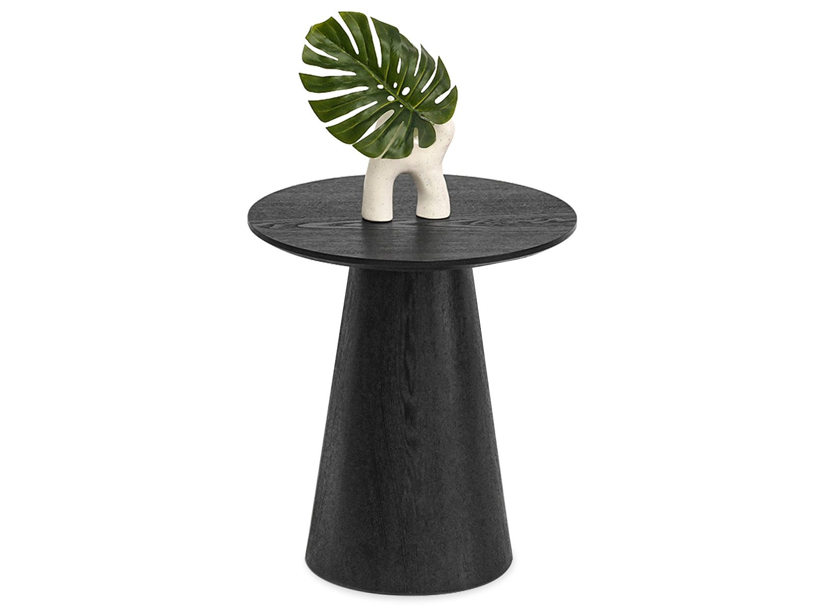 Compleo Couchtisch Runder Couchtisch POLS 45 cm auf einem kegelförmigen Sockel
