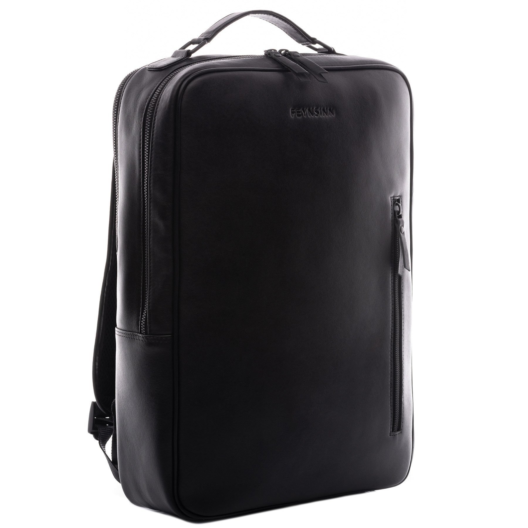 Rucksack echt Leder Rucksack groß 15 Zoll Laptop Fach schwarz