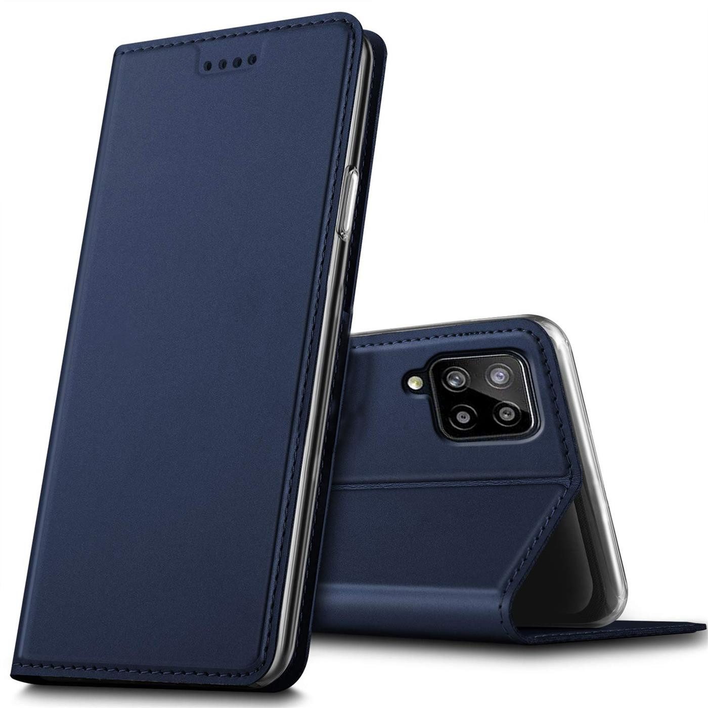 CoolGadget Handyhülle Klapptasche Wallet Kartenfach für Samsung Galaxy A12 / M12 6,5 Zoll, Ultra Slim Flip Case Hülle Klapphülle Cover Schutzhülle