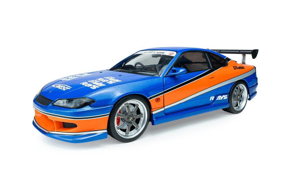 Solido Modellauto Nissan Silvia S15 Spec-S 2006 blau Fast & Furious Tokio Drift MonaLisa, Maßstab 1:18