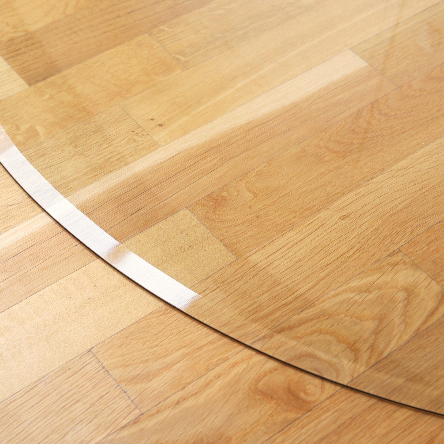 Raik Bodenschutzplatte raik Kamin Glasplatte Viertelkreis mit Facette