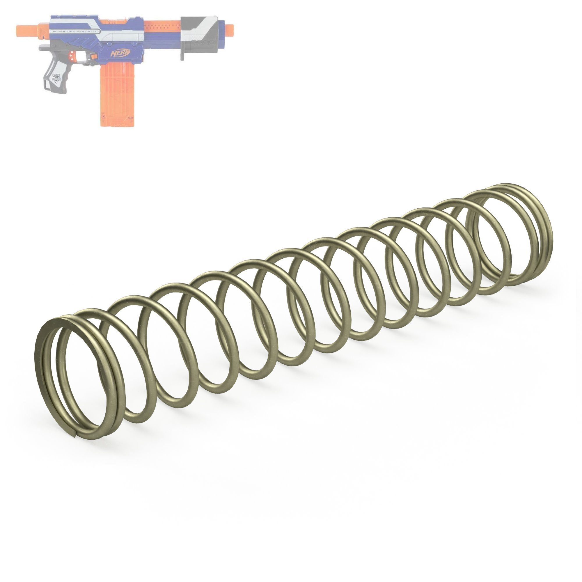 Blasterparts Blaster Tuning-Feder Nerf N-Strike Elite Alpha Trooper CS-, Tuning-Feder zum Modden des Dartblasters ALPHATROOPER (Elite) der Mark