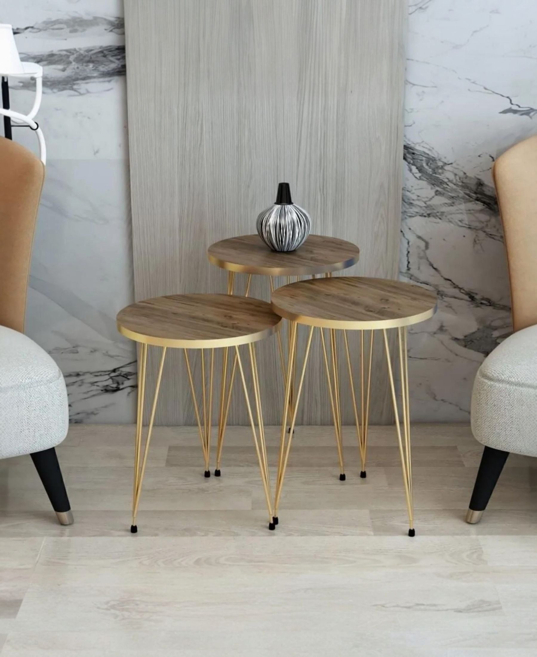 fashionshowcase Beistelltisch 3er Set – Rund, günstig online kaufen