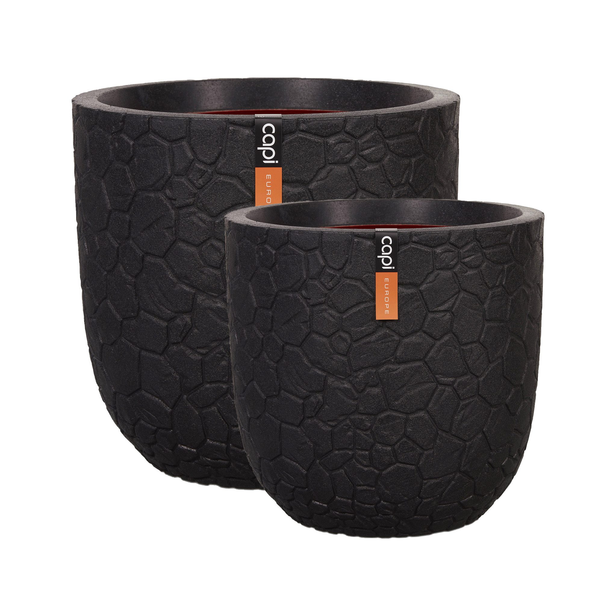 VidaAtHome.de Blumentopf CAPI Розсада-Set CLAY ø 35er & 43er (Spar-Set, Pflanzgefäß CLAY 35er & 43er), Aus innovativem Holz-Kunststoff-Verbund, mit Isolierschicht
