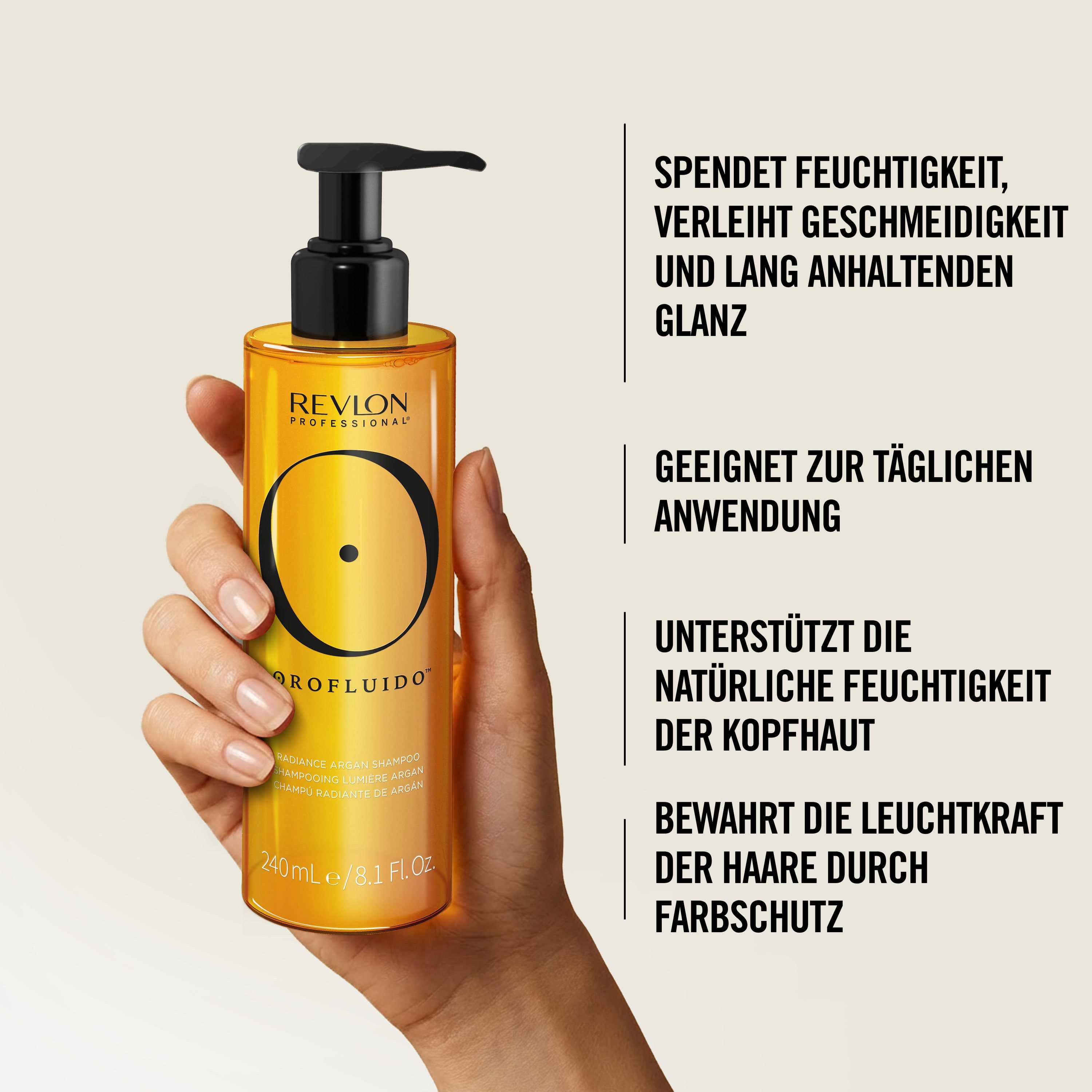 REVLON PROFESSIONAL Haarshampoo OROFLUIDO RADIANCE ARGAN SHAMPOO, Vegan