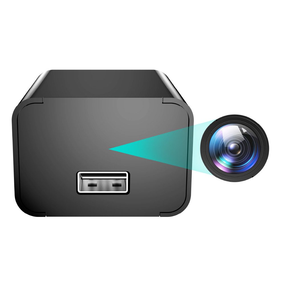 SpionProfi Überwachungskamera Mini Kamera FULL HD Usb Ladegerät Video Ton Aufnahme Überwachung (Innenbereich, Ladegerät versteckte Mini Kamera inkl. Nachtsicht & Bewegungsmelder)