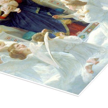 Posterlounge Poster William Adolphe Bouguereau, Die Jungfrau mit Engeln, Malerei