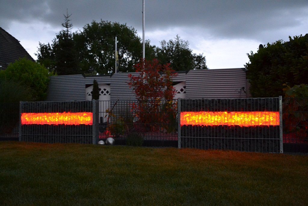 XENON LED Außen-Wandleuchte 7633 Gabionen Leuchte LED 230V 360° 2x0,80m Mehrfarbig RGB+Kaltweiß, LED, Xenon / Mehrfarbig