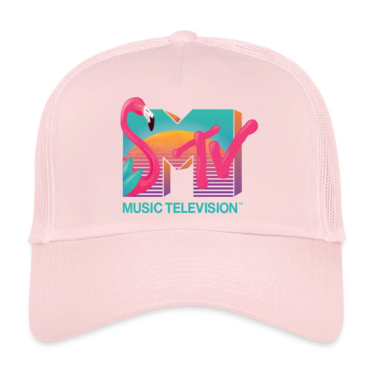 Spreadshirt Trucker Cap MTV Music Television Flamingo-Logo Trucker Cap (1-St)