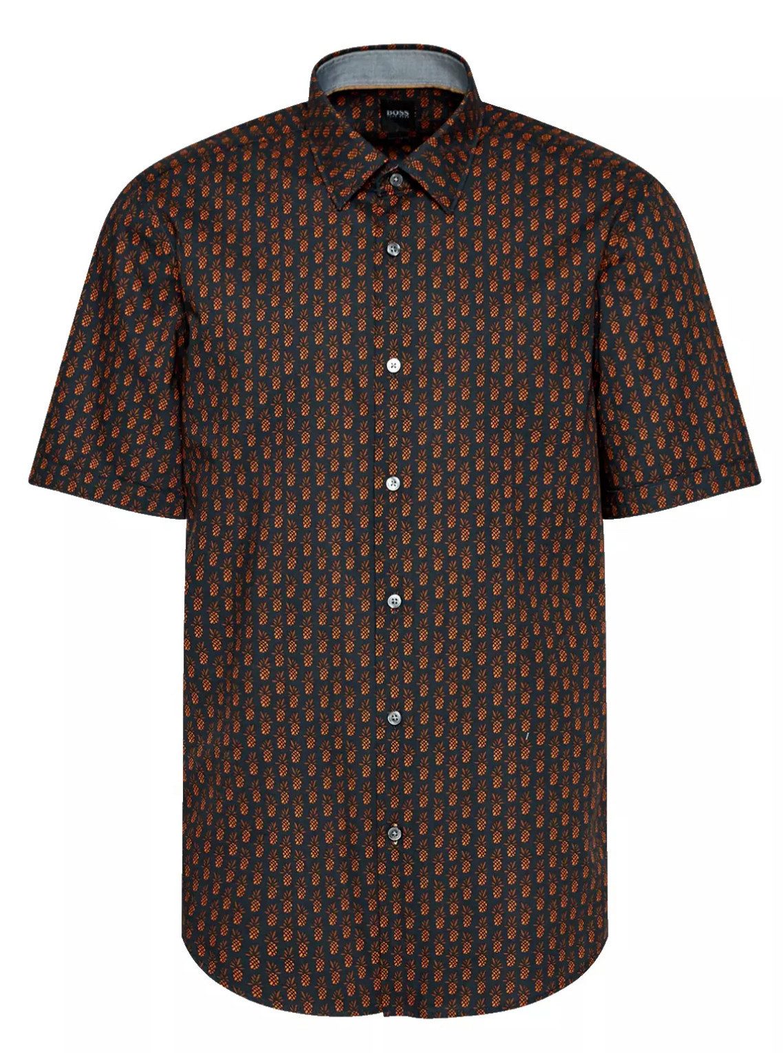 BOSS Kurzarmhemd Luka 2F Ananas Print Regular Fit