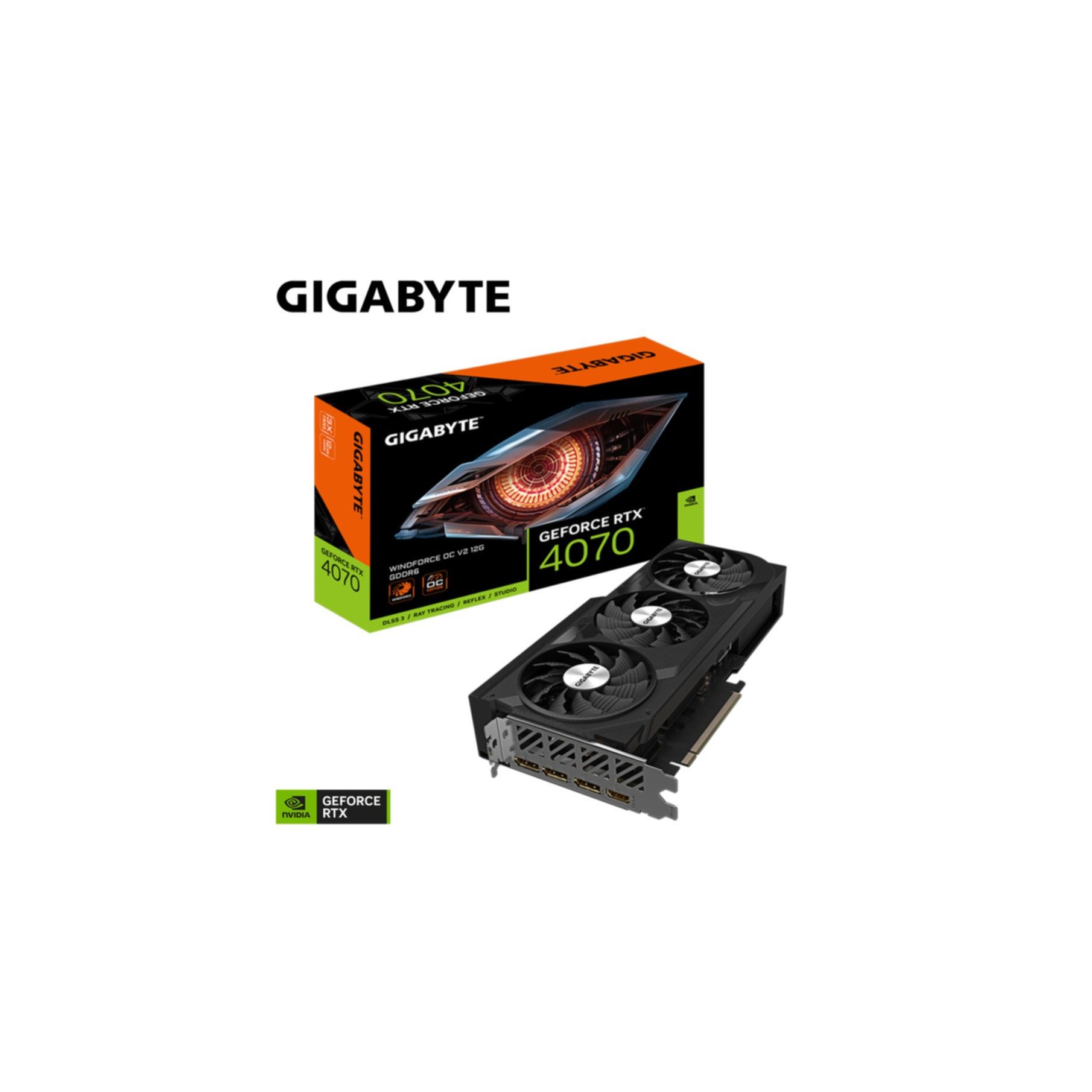 GeForce RTX 4070 WINDFORCE OC V2 12G Grafikkarte - 12GB GDDR6, 192bit, Grafikkarte
