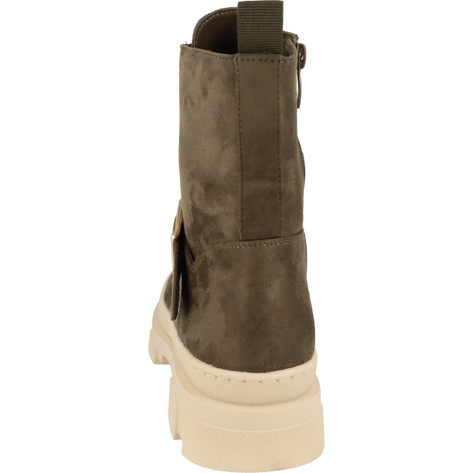 Micro Kaki Damen La Schuhe Boots 2180776 Strada stylische Schnürstiefel Stiefel