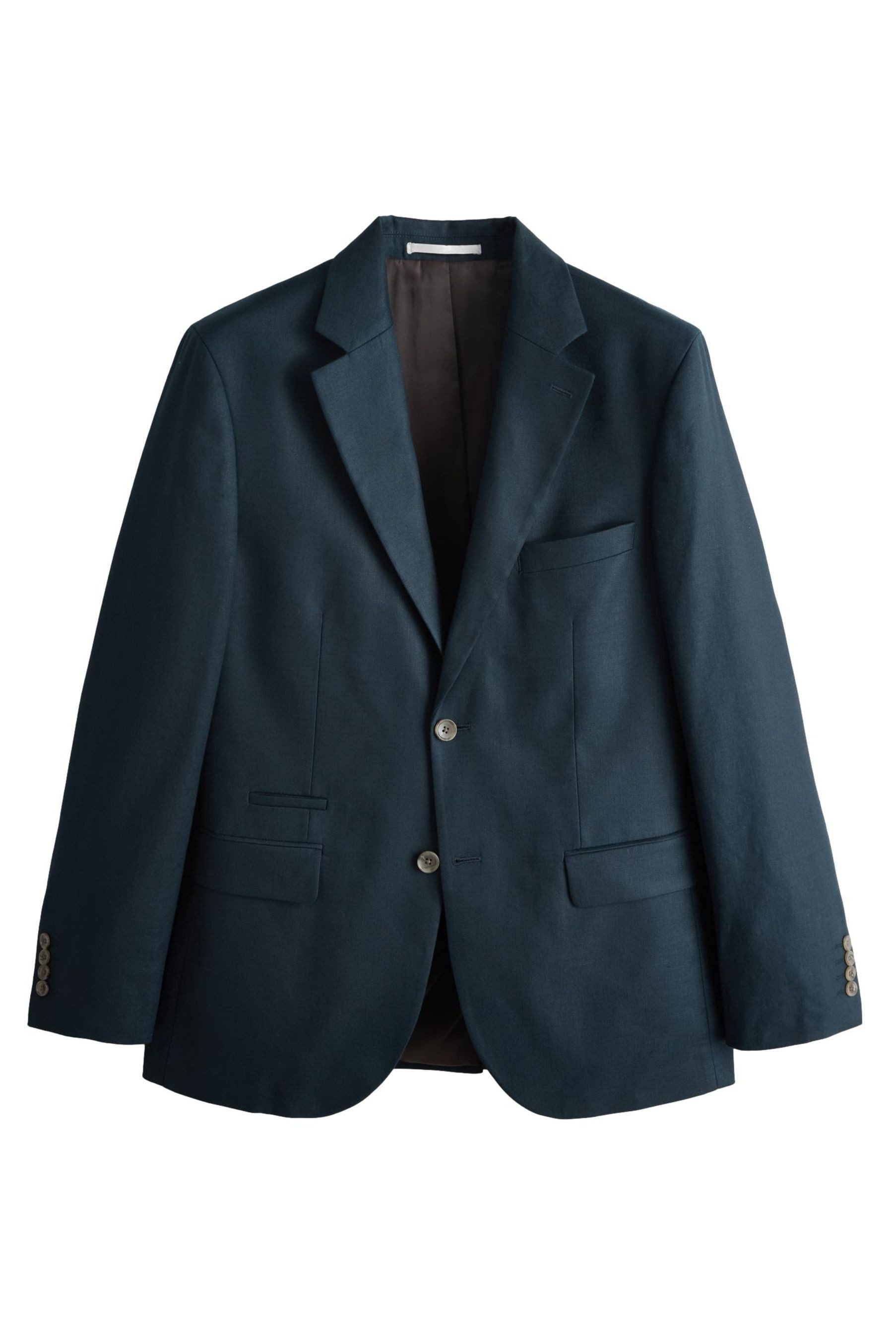 Next Jackenblazer N. Premium Muscle Fit Sakko Leinen/Lyocell/Stretch (1-tlg)