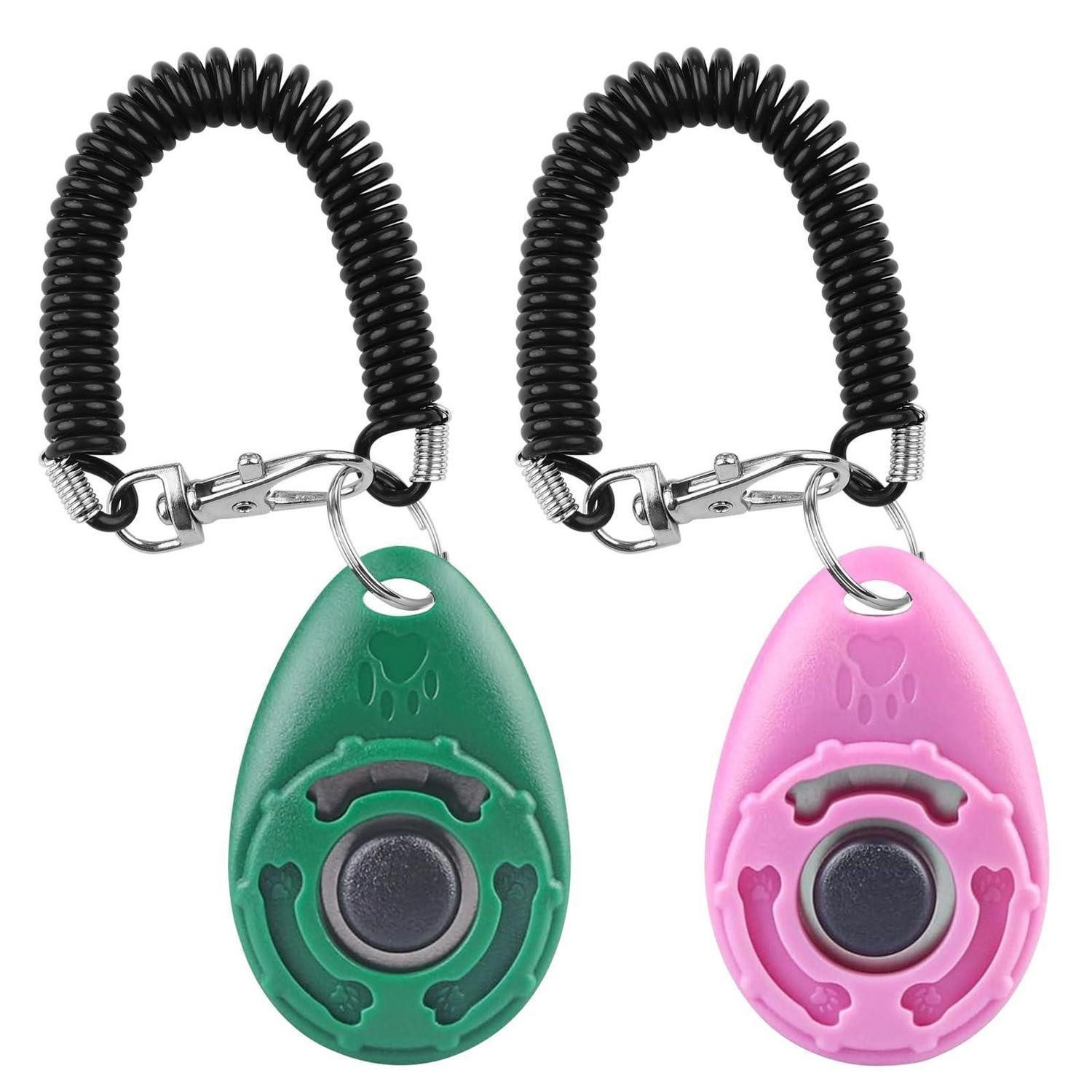 LuxusKollektion Klicker Hunde Clicker 2er Set Grün/Rosa