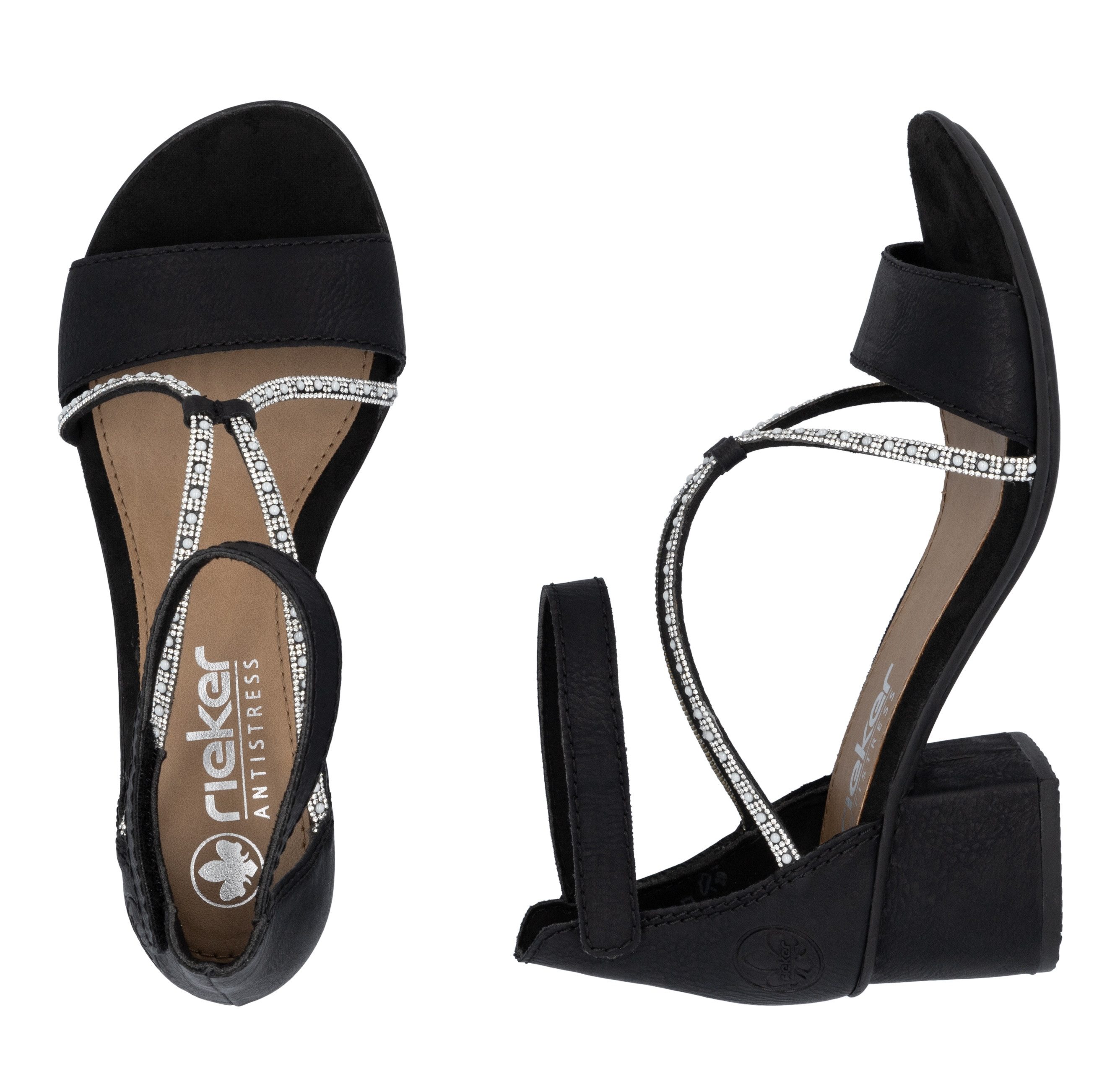 Rieker Sandalette Sommerschuh, Sandale, Blockabsatz, mit praktischem Klettverschluss