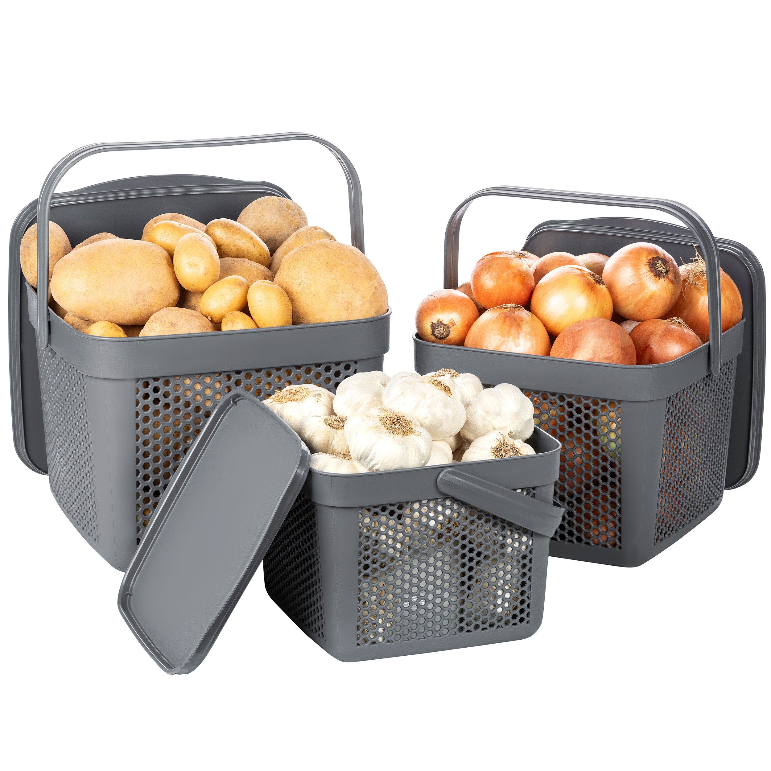 Vorratsdose Kartoffel Aufbewahrungsbox Küche, Zwiebeln, Knoblauch Aufbewahrung