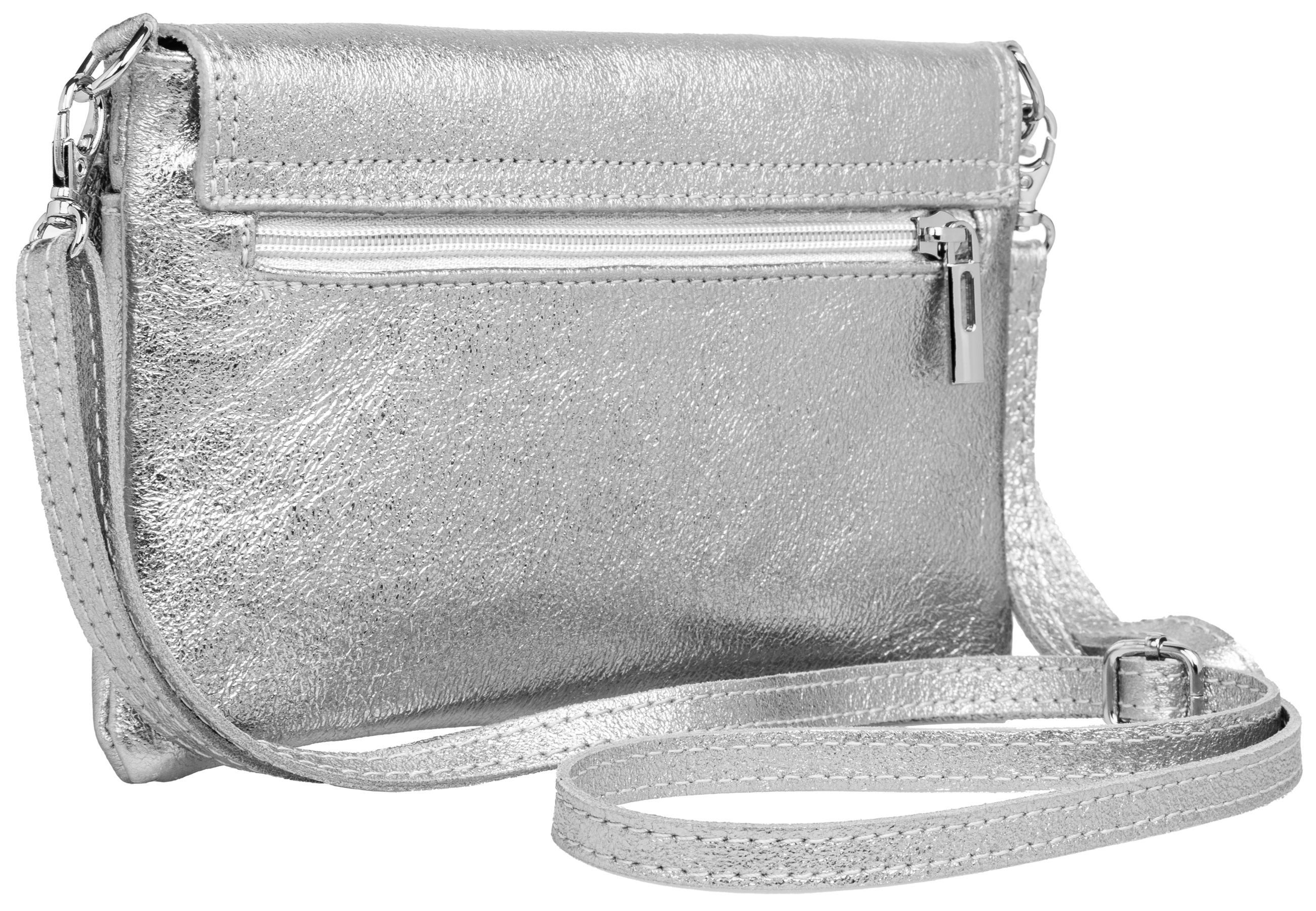 Caspar Clutch Abendtasche Leder Damen Umhängetasche - PREMIUM LINE - Modell No.322, aus 100% gewaschenem Echtleder aus Italien - samtig weich & nachhaltig