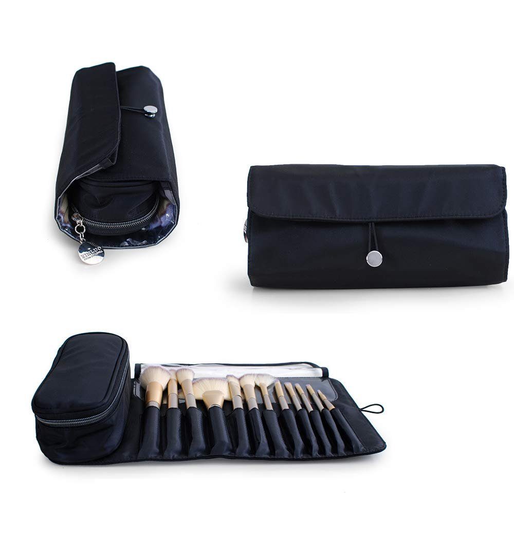 Haiaveng Kosmetiktasche Make-up Tasche Pinsel Make-up mit Tasche Schminktasche, Bürstenhalter, Reise 12 Tasche,Kosmetik