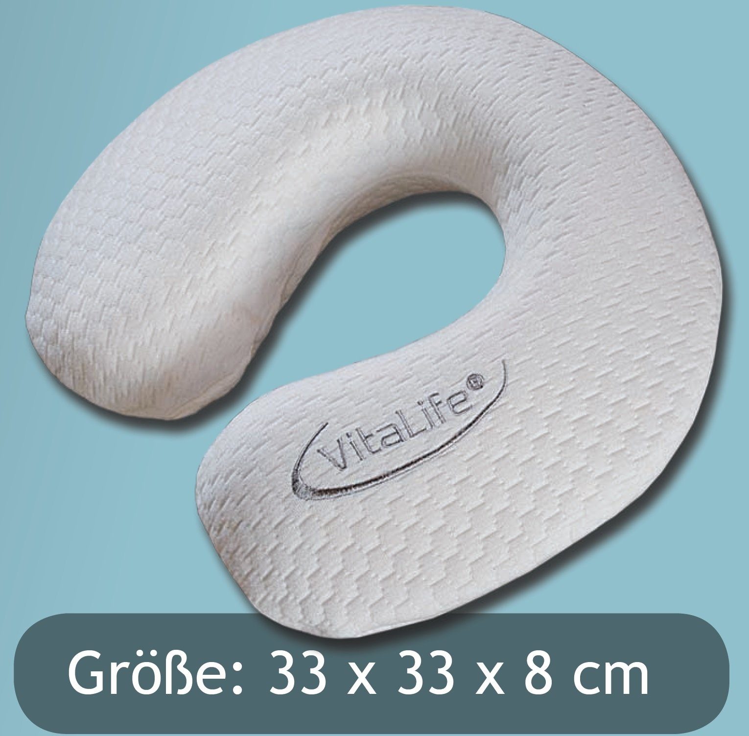 KÜNSEMÜLLER Reisekissen VitaLife Nackenhörnchen viscoelastischer Kern, 1-tlg.