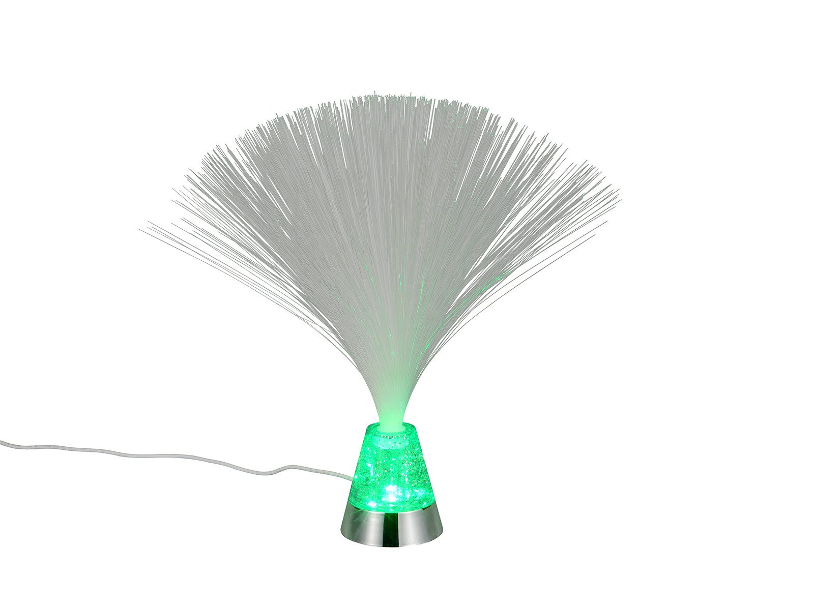 Reality Leuchten LED Dekolicht, Farbwechsel, LED fest integriert, Warmweiß, 70er Jahre Glas-Faserlampe mit RGB Farbwechsel, Höhe 31,5cm