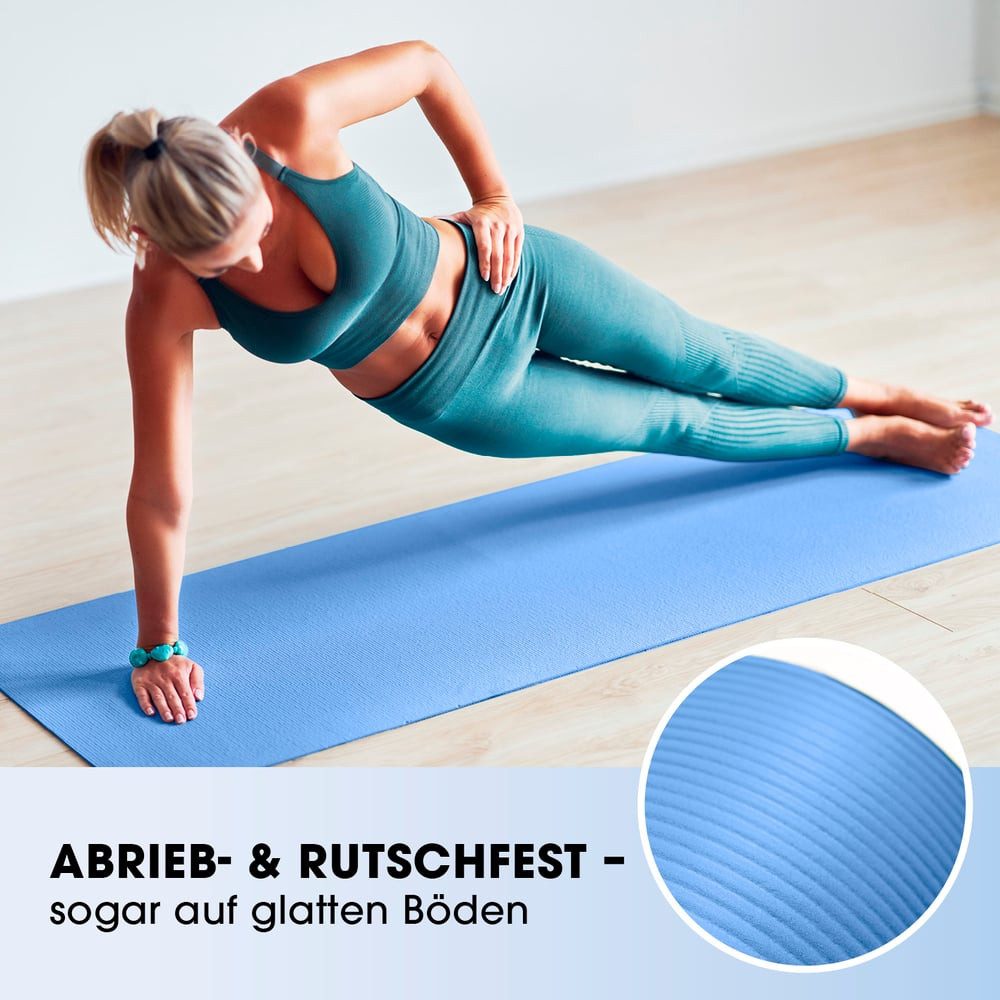 #DoYourFitness Yogamatte rutschfest, Für Einsteiger und Fortgeschrittene, Gelenkschonende Gymnastikmatte, 183cm x 61cm [Indoor/Outdoor] – Bild 2 von 5