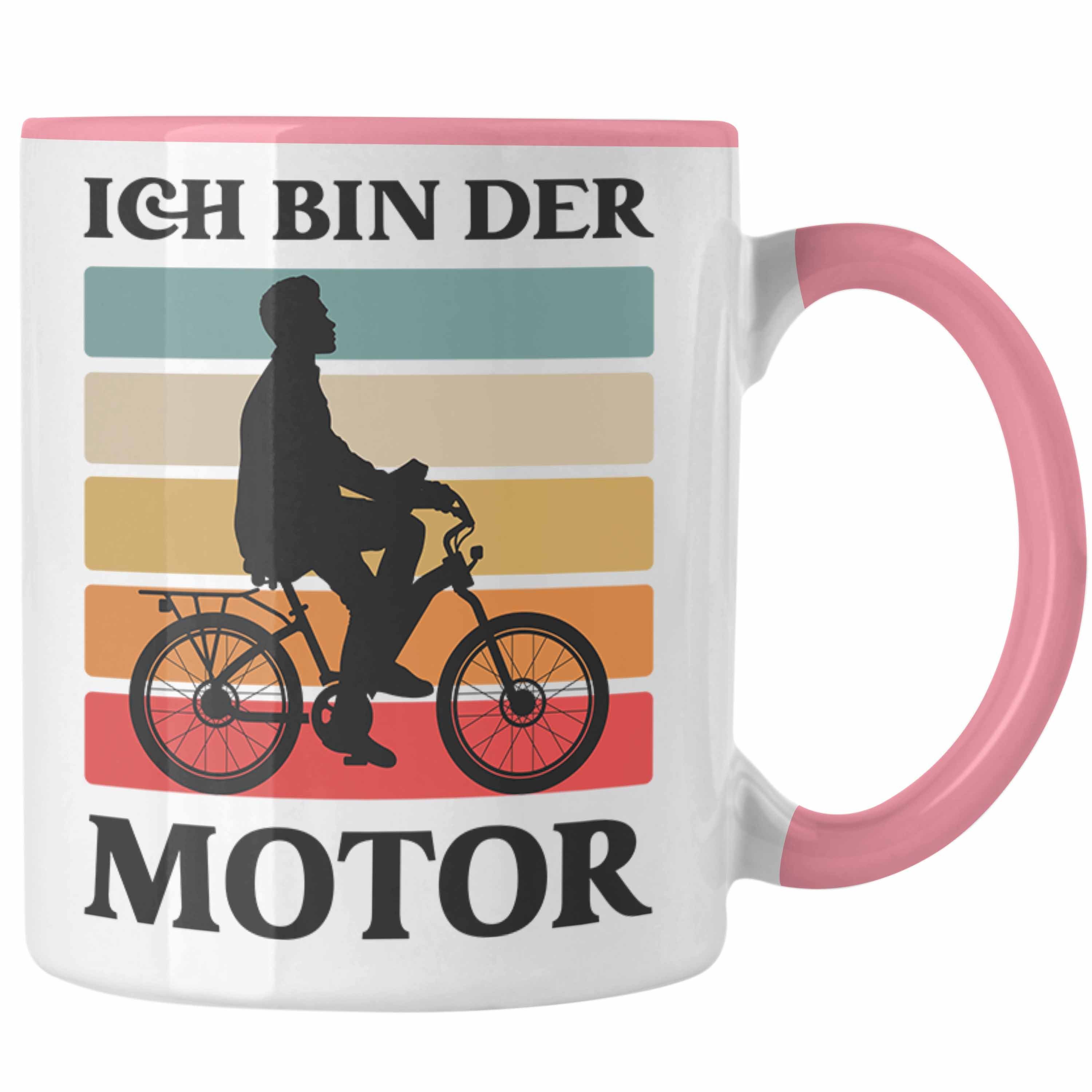 Trendation Tasse Trendation - Fahrradfahrer Geschenk Tasse mit Spruch Rennrad Mountainbike Geschenkidee Radfahrer Lustig Rosa