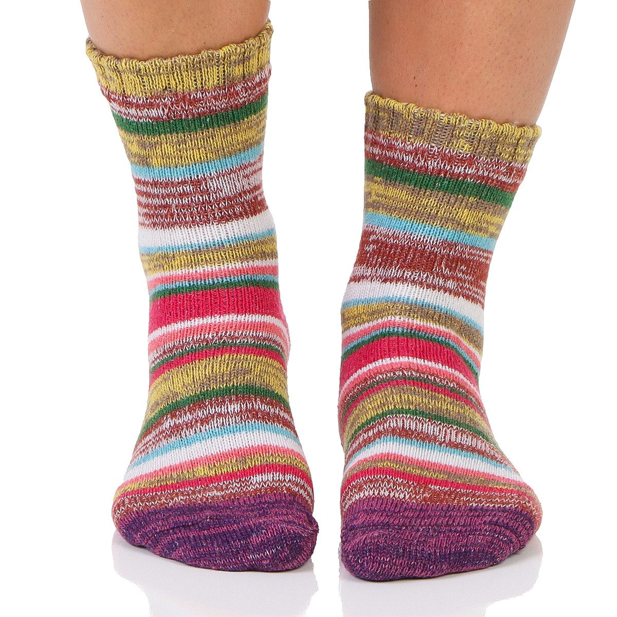 simaranda Norwegersocken Damen Kinder Socken bunt 206 35-38 Bunt Gemischt 3 Paar (3-Paar) – Bild 3 von 5