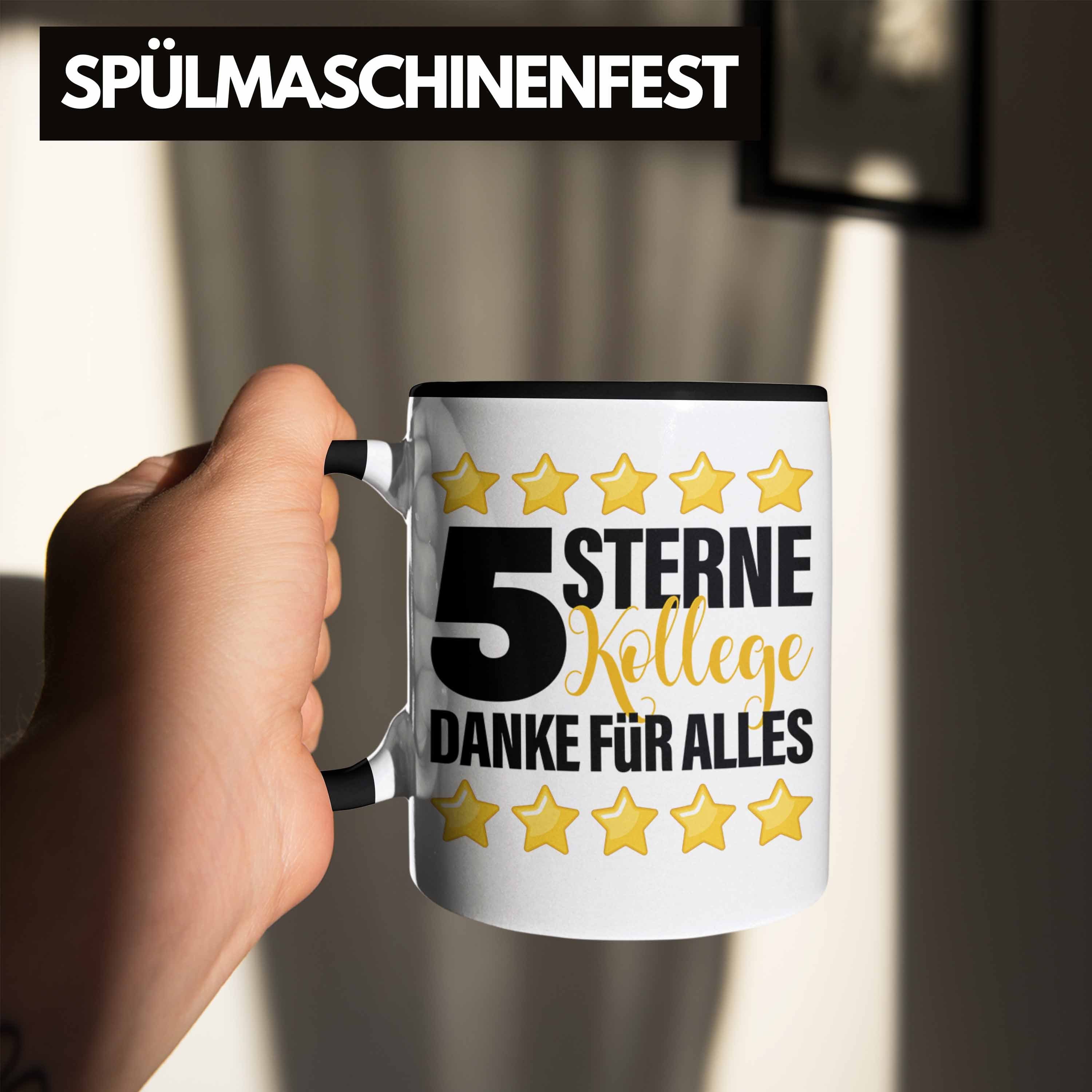 Schwarz Tasse Geschenk Welt Tasse Geschenkidee 5 Trendation Bester Der Sterne Trendation - Lustiger Kollege Kollege Spruch