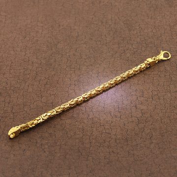 trendor Gliederarmband Königskette Gold auf Silber 925 Breite 4,7 mm