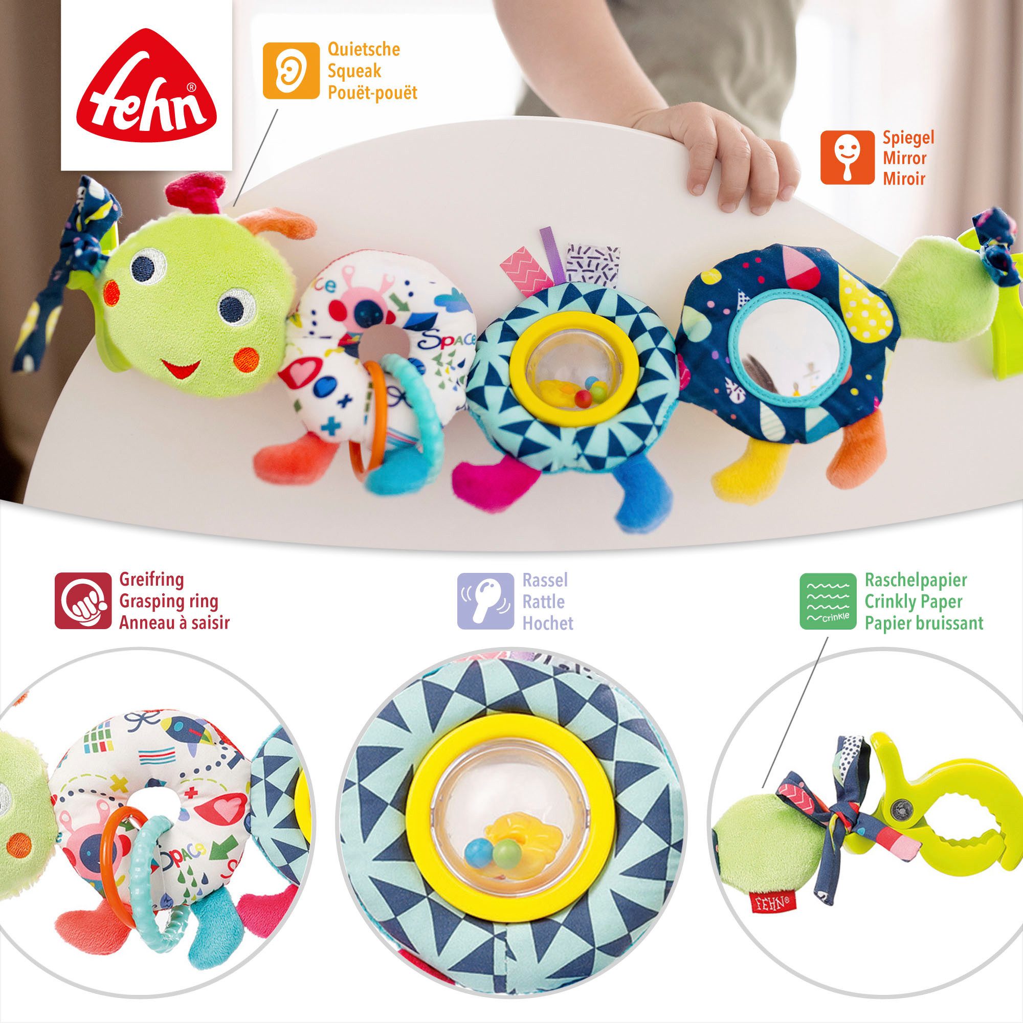 Fehn Kinderwagenkette COLOR Friends, Raupe