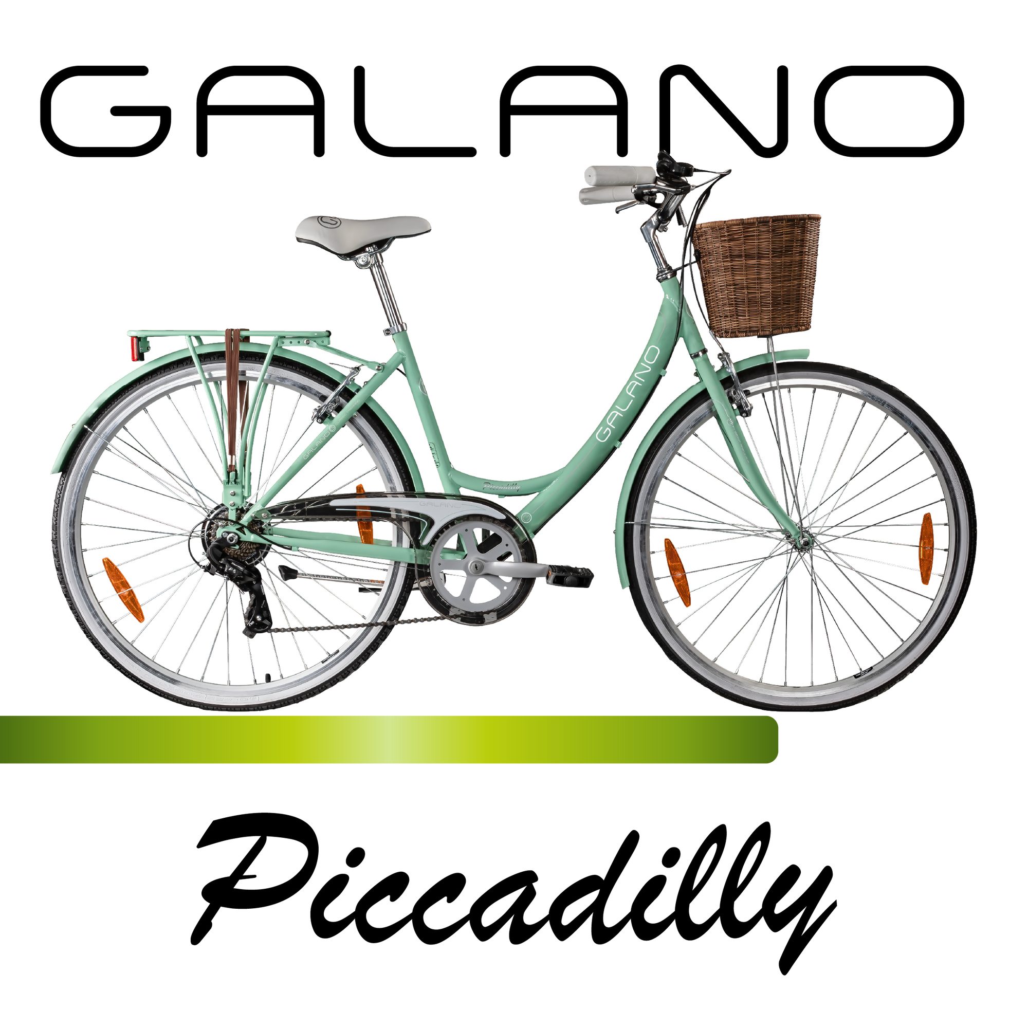 Thumbnail - Galano Cityrad Piccadilly, 7 Gang, Kettenschaltung, Damenfahrrad Hollandrad 150 - 175 cm retro Fahrrad mit 7 Gang und Ko...