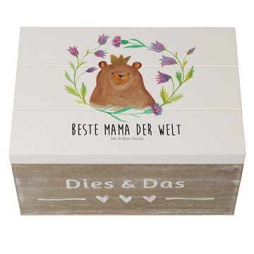 Mr. & Mrs. Panda Dekokiste 22 x 15 cm Bär Königin - Weiß - Geschenk, Erinnerungsbox, Mutter, Auf (1 St), Vielseitig nutzbar