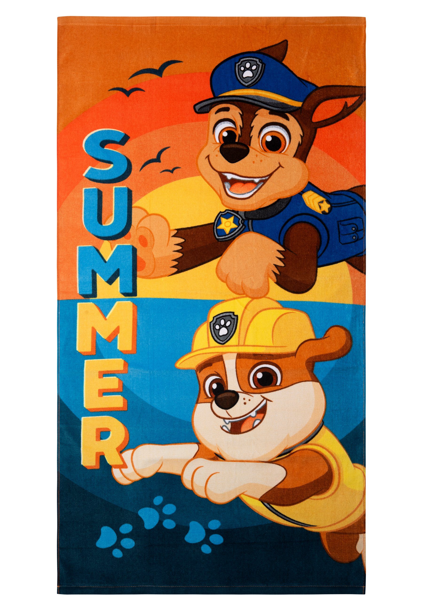United Labels® Strandtücher Paw Patrol - Summer Kinder Strandtuch Badetuch Handtuch 140 x 70 cm