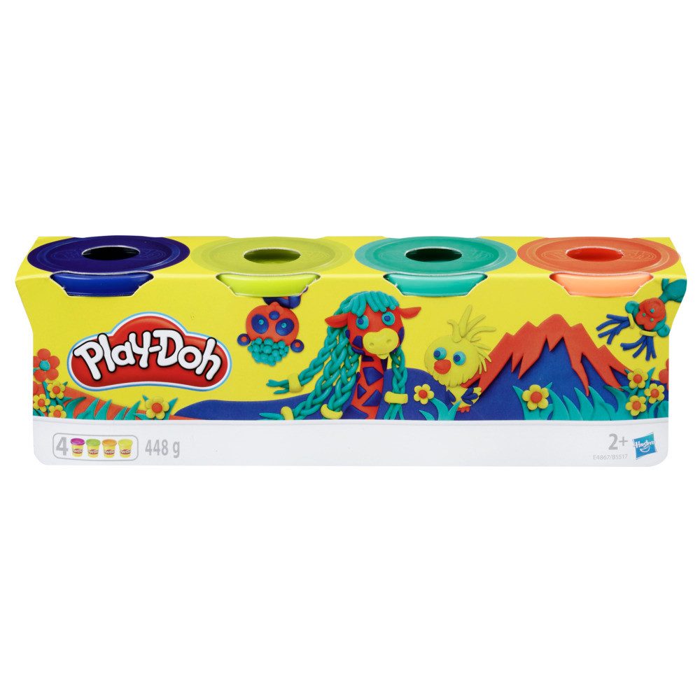 Hasbro Глина и пластилин Глина и пластилин Spielknete orange, dunkelblau, grün, türkis 4 Stück