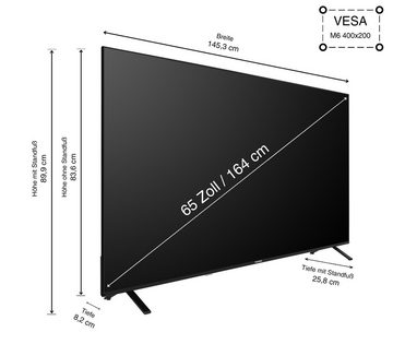 Telefunken QU65TO750S QLED-Fernseher (164 cm/65 Zoll, 4K Ultra HD, TiVo Smart TV, TiVo Smart TV, HDR Dolby Vision, Dolby Atmos, HD+, Triple-Tuner)